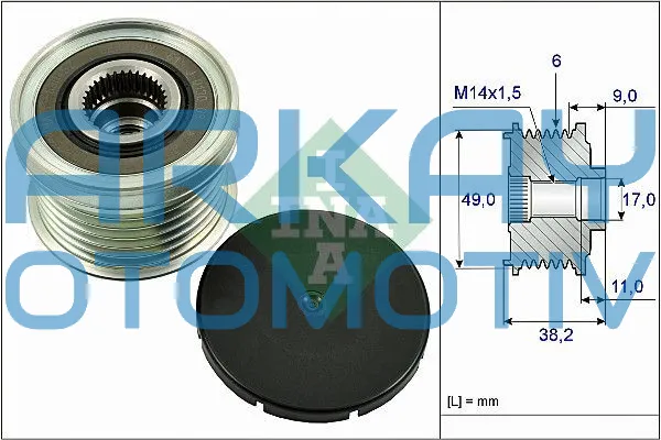 Bmw F20 Kasa 116i Alternatör Sarj Dinamo Kasnagi INA Marka