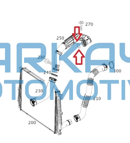 Mercedes W205 Kasa C200d Turbo Hortumu Olring Contasi Orjinal